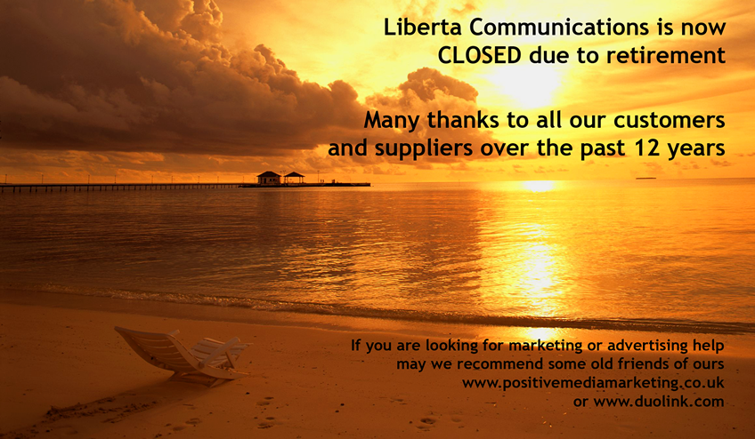 Liberta Communications is now closed due to retirement